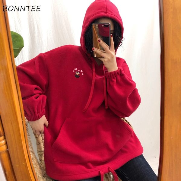 hoodies women cartoon embroidered couple clothes hooded solid thicker plus velvet loose pocket womens leisure students y200610, Black
hoodies women cartoon embroidered couple clothes hooded solid thicker plus velvet loose pocket womens leisure students y200610, Black