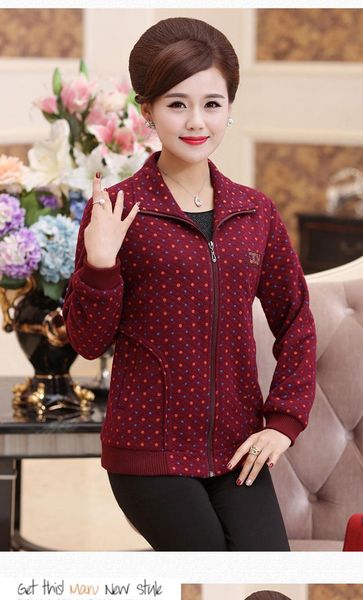women's jackets middle-aged women coat spring autumn thin style polyester cotton polka dot pattern neck short loose plus-size, Black;brown
women's jackets middle-aged women coat spring autumn thin style polyester cotton polka dot pattern neck short loose plus-size, Black;brown