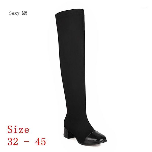 spring autumn women over the knee boots square med high heel woman thigh high boots small plus size 32 - 451, Black
spring autumn women over the knee boots square med high heel woman thigh high boots small plus size 32 - 451, Black