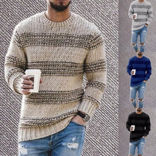 men's sweaters 2021 spring men casual striped thick fleece cotton sweater pullovers outfit fashion vintage o-neck coat, White;black
men's sweaters 2021 spring men casual striped thick fleece cotton sweater pullovers outfit fashion vintage o-neck coat, White;black