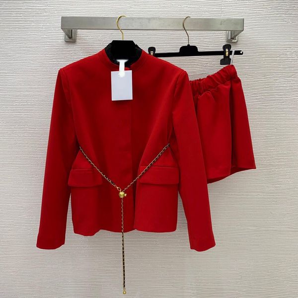 223 2022 spring summer brand same style two piece long pants regular empire crew neck red coat long sleeve fashion casual nishi, White
223 2022 spring summer brand same style two piece long pants regular empire crew neck red coat long sleeve fashion casual nishi, White