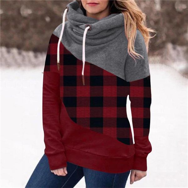 plus size women designer clothes long sleeves plaid hooded sweatershirt pullover hoodie fashion patchwork color sports sweater e111604, White
plus size women designer clothes long sleeves plaid hooded sweatershirt pullover hoodie fashion patchwork color sports sweater e111604, White