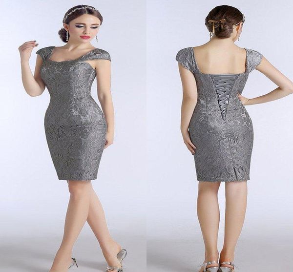 silver grey lace mother of the bride dresses knee length sheath with capped short sleeves custom made women evening dresses, Black;red
silver grey lace mother of the bride dresses knee length sheath with capped short sleeves custom made women evening dresses, Black;red