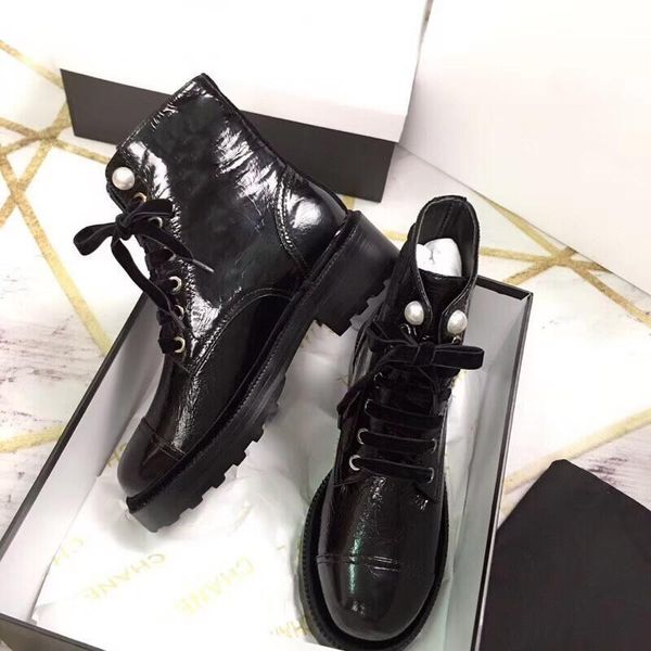 boots winter women motorcycle leather solid botas mujer pearled ankle female lace up woman shoes thick bottom, Black
boots winter women motorcycle leather solid botas mujer pearled ankle female lace up woman shoes thick bottom, Black