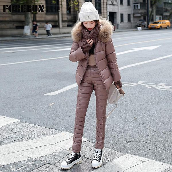 women's tracksuits forerun two piece set women winter jacket fur hooded puffer jackets and high waist cotton padded warm pants suits -3, Gray
women's tracksuits forerun two piece set women winter jacket fur hooded puffer jackets and high waist cotton padded warm pants suits -3, Gray
