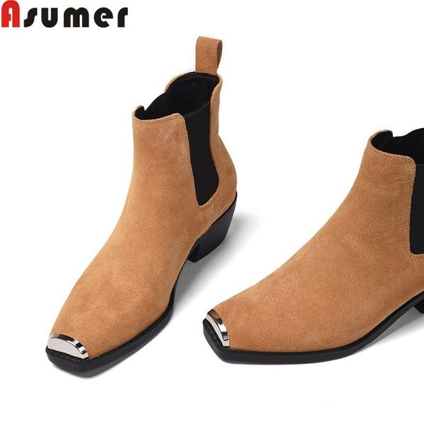 boots asumer size 34-40 ankle square toe suede leather med heels shoes slip on autumn winter women 2021, Black
boots asumer size 34-40 ankle square toe suede leather med heels shoes slip on autumn winter women 2021, Black
