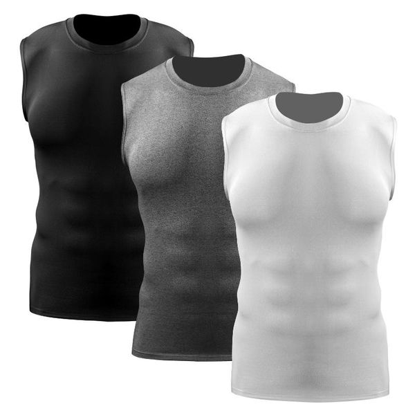 3 pack men compression tank moisture-wicking quick-dry fitting vest athletic workout training muscle shirt summer gym vest, Black;blue
3 pack men compression tank moisture-wicking quick-dry fitting vest athletic workout training muscle shirt summer gym vest, Black;blue