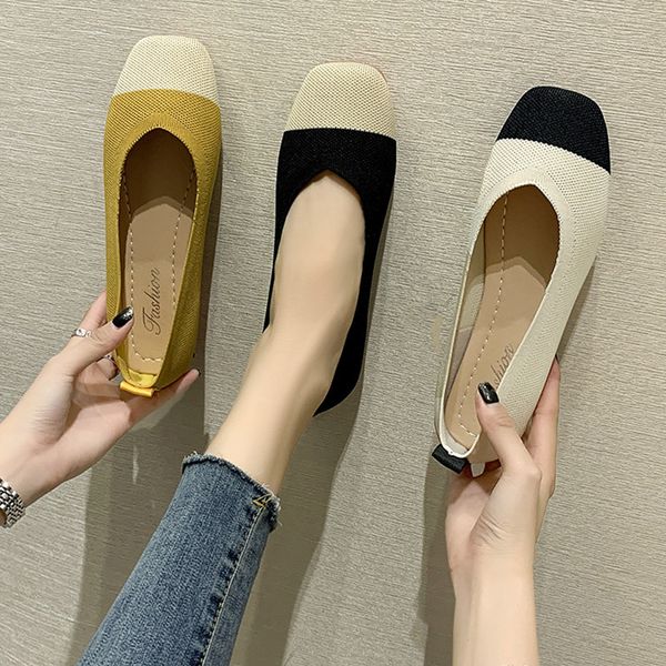 soft sole single shoe women's new spring and summer 2020 square head breathable soybean shoes knitted shallow flat bottomed pregnant, White
soft sole single shoe women's new spring and summer 2020 square head breathable soybean shoes knitted shallow flat bottomed pregnant, White