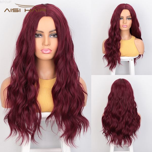 newsynthetic red black dark brown and ombre blonde long water wave cosplay wigs for women middle part nature hair
newsynthetic red black dark brown and ombre blonde long water wave cosplay wigs for women middle part nature hair