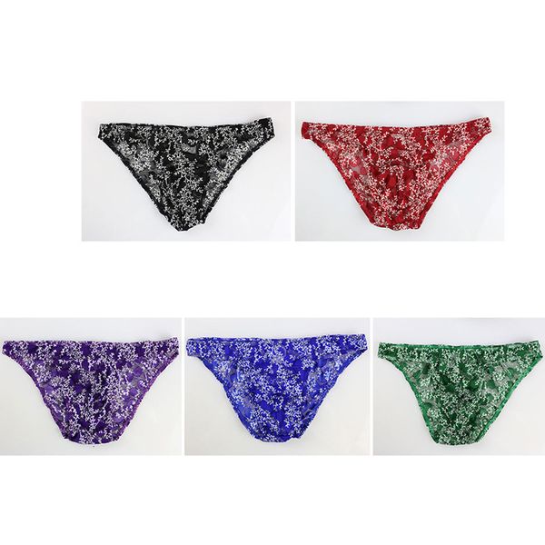 men's underwear openwork u convex under perspective transparent lace sexy, Black;white
men's underwear openwork u convex under perspective transparent lace sexy, Black;white