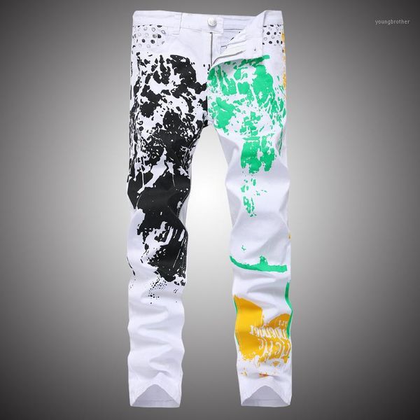 men's jeans streetwear denim pants men fashion print elastic slim fit pencil casual graffiti printing trousers male bp0771, Blue
men's jeans streetwear denim pants men fashion print elastic slim fit pencil casual graffiti printing trousers male bp0771, Blue