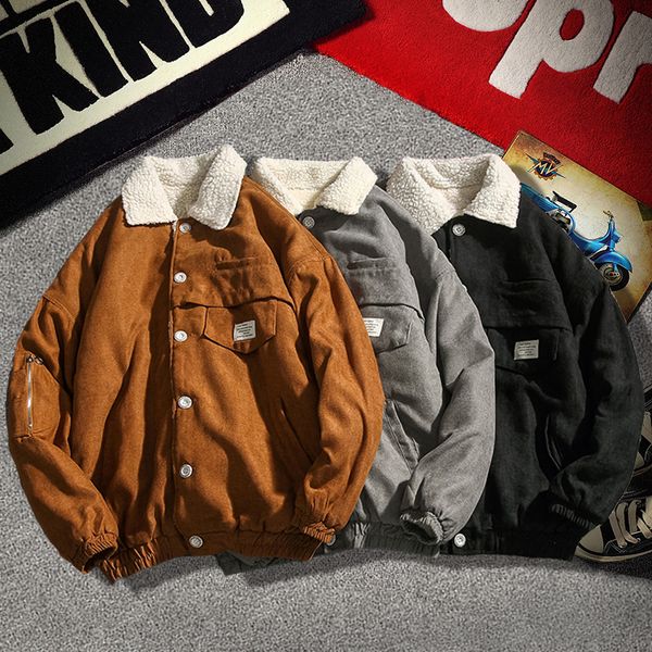 winter jacket coats men streetwear fashion turn down collar coat japanese style cashmere outerwear clothing kg-120, Black;brown
winter jacket coats men streetwear fashion turn down collar coat japanese style cashmere outerwear clothing kg-120, Black;brown