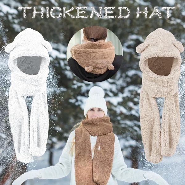 2020 winter women novelty caps warm cute bear ear hat casual plush scarf hats set casual solid fleece women headwear sets, Blue;gray
2020 winter women novelty caps warm cute bear ear hat casual plush scarf hats set casual solid fleece women headwear sets, Blue;gray
