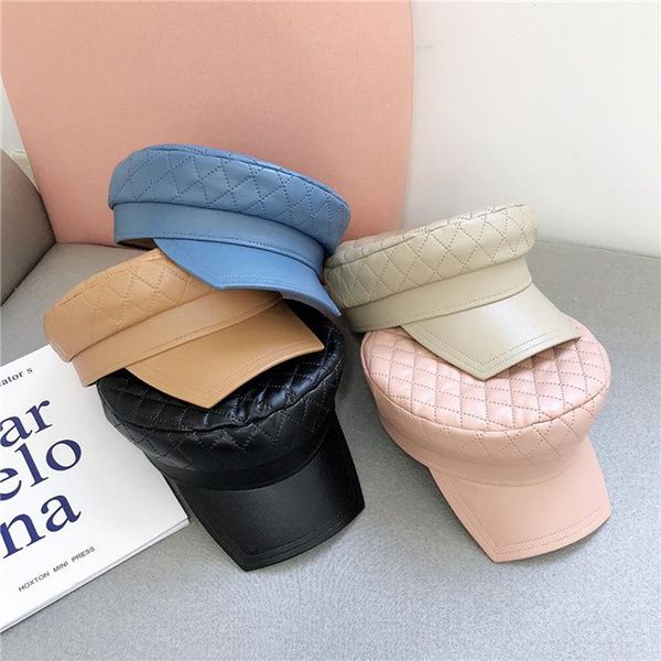 202101-26street fashion pu faux lattice superior quality lady service cap men women visors hat, Blue;gray
202101-26street fashion pu faux lattice superior quality lady service cap men women visors hat, Blue;gray