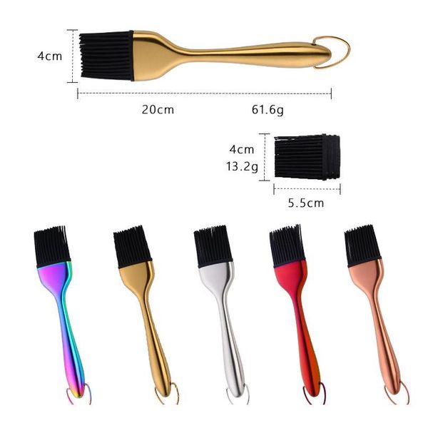 1pc stainless steel handle sile oil brush bbq butter bake-ware bread basting brush kitchen utensils oil brush for qylixs
1pc stainless steel handle sile oil brush bbq butter bake-ware bread basting brush kitchen utensils oil brush for qylixs