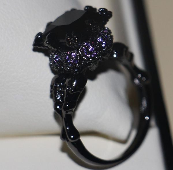 victoria wieck cool vintage jewelry 10kt black gold filled black cubic zirconia women wedding skull band ring gift size5-11, Slivery;golden
victoria wieck cool vintage jewelry 10kt black gold filled black cubic zirconia women wedding skull band ring gift size5-11, Slivery;golden