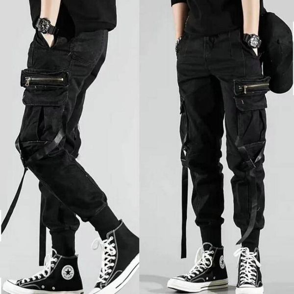 Harem and side pockets fall 2019 hip hop dign informal ribbon sweat men's fashion black street
Harem and side pockets fall 2019 hip hop dign informal ribbon sweat men's fashion black street