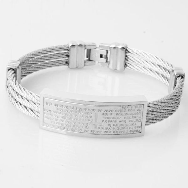 16mm hipper stainless steel polished silver cross rune wire chain bracelet men's boy's wristband jewelry1, White
16mm hipper stainless steel polished silver cross rune wire chain bracelet men's boy's wristband jewelry1, White