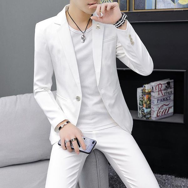 one button 2 piece white slim fit men formal suit custom simple groom wedding tuxedo slim fit prom wedding men suit with pants1, White;black
one button 2 piece white slim fit men formal suit custom simple groom wedding tuxedo slim fit prom wedding men suit with pants1, White;black