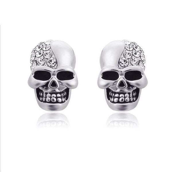 stud retro glossy skull earrings gothic hip-hop punk personality men and women accessories, Golden;silver
stud retro glossy skull earrings gothic hip-hop punk personality men and women accessories, Golden;silver