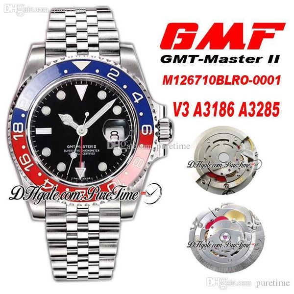 gmf v3 gmt ii a3186 a3285 automatic chronograph mens watch pepsi ceramic bezel black dial 904l steel bracelet 2021 edition puretime, Slivery;brown
gmf v3 gmt ii a3186 a3285 automatic chronograph mens watch pepsi ceramic bezel black dial 904l steel bracelet 2021 edition puretime, Slivery;brown