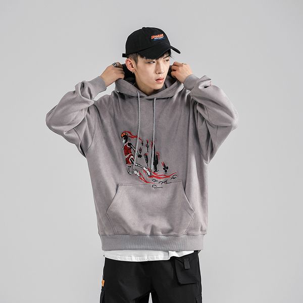 spring hoodies men loose embroidery outerwear fashion street hooded sweatshirts long sleeve pullover clothe c0127, Black
spring hoodies men loose embroidery outerwear fashion street hooded sweatshirts long sleeve pullover clothe c0127, Black