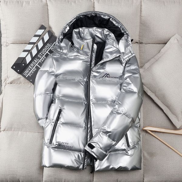 30 degree winter men 90% white duck down coat waterproof hooded keep warm shiny jacket parkas, Black
30 degree winter men 90% white duck down coat waterproof hooded keep warm shiny jacket parkas, Black