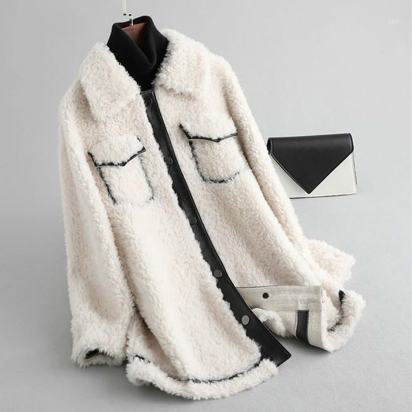 real fur coat female 100% wool jacket autumn winter coat women clothes 2020 korean vintage sheep shearling fur zt47381, Black
real fur coat female 100% wool jacket autumn winter coat women clothes 2020 korean vintage sheep shearling fur zt47381, Black