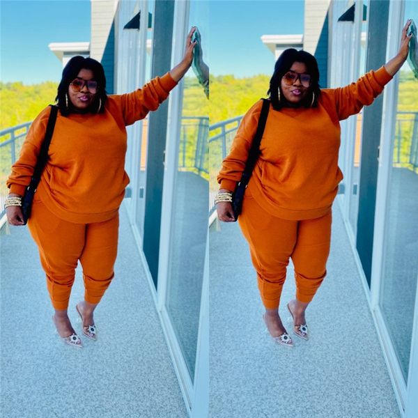 womens designer plus size tracksuits long sleeve solid color loose 2 piece clothing set casual women clothes, Gray
womens designer plus size tracksuits long sleeve solid color loose 2 piece clothing set casual women clothes, Gray