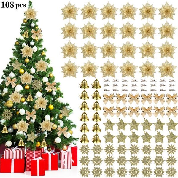 christmas decorations decoration set snowflake star bow bell hanging ornament xmas tree flower home year 2021
christmas decorations decoration set snowflake star bow bell hanging ornament xmas tree flower home year 2021