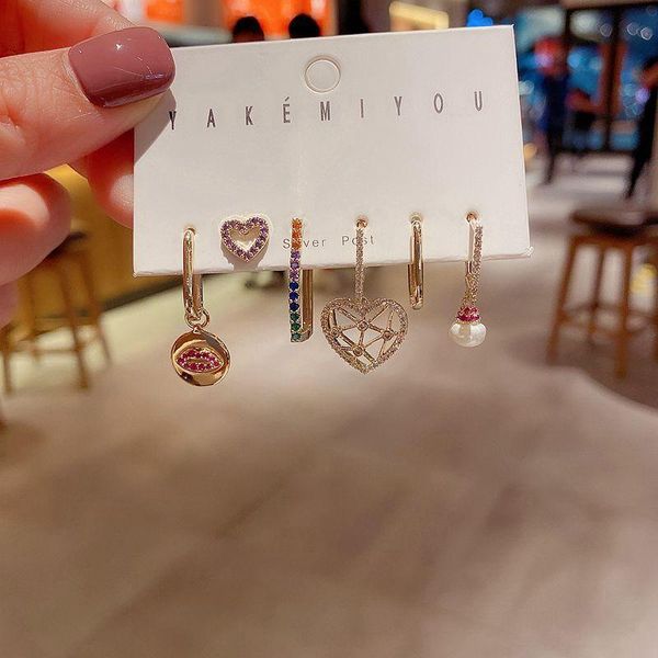 mixed styles red lip heart earrings for women gold color colorful cubic zirconia drop earrings jewelry, Silver
mixed styles red lip heart earrings for women gold color colorful cubic zirconia drop earrings jewelry, Silver