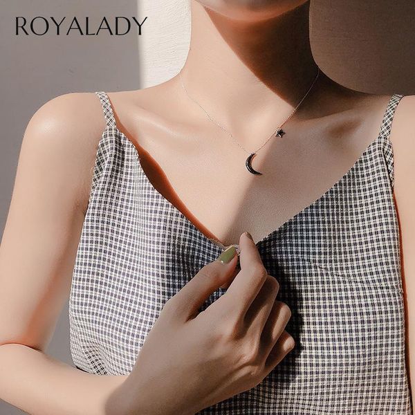 fashion cute moon star pendant necklace 925 silver chain bijoux for women collars statement collar necklace jewelry accessories
fashion cute moon star pendant necklace 925 silver chain bijoux for women collars statement collar necklace jewelry accessories