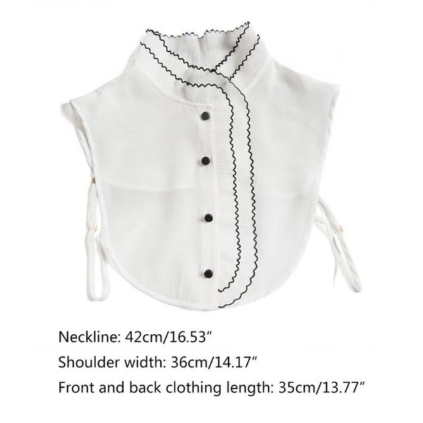 women irregular wrinkled ruffles stand false collar detachable half shirt dickey lx9e, Blue;purple
women irregular wrinkled ruffles stand false collar detachable half shirt dickey lx9e, Blue;purple