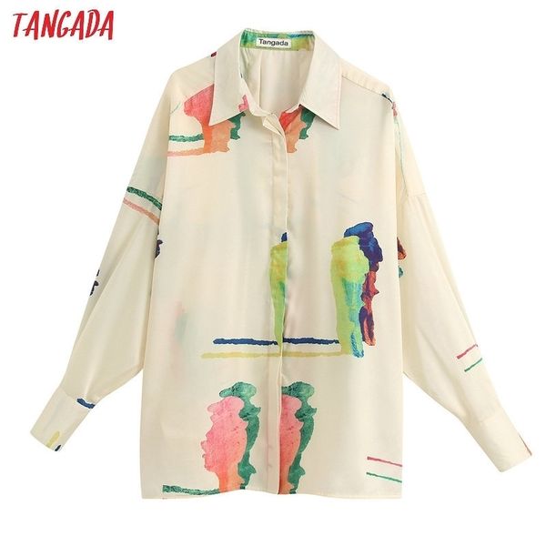 tangada women retro oversized print chiffon shirt long sleeve chic female casual loose blouse be361 y200828, White
tangada women retro oversized print chiffon shirt long sleeve chic female casual loose blouse be361 y200828, White