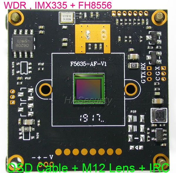 cameras wdr ahd-5.0mp 1/2.8" imx335 cmos image sensor + fh8556 cctv camera module pcb board +osd cable +m12 lens +irc
cameras wdr ahd-5.0mp 1/2.8" imx335 cmos image sensor + fh8556 cctv camera module pcb board +osd cable +m12 lens +irc