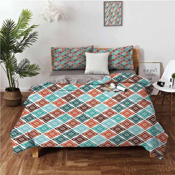 hand drawn style mosaic weathered motifs bohemian shapes in pastel retro colorsbedding 3-piece set
hand drawn style mosaic weathered motifs bohemian shapes in pastel retro colorsbedding 3-piece set