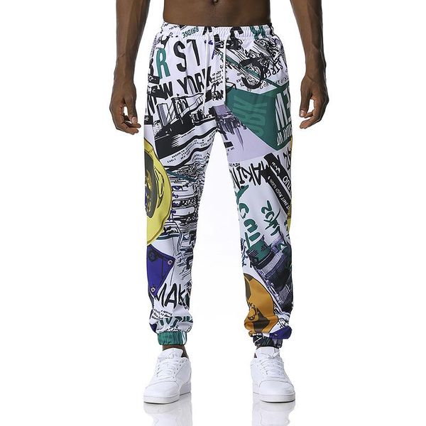 men's and women's 3d animation cartoon letters graffiti print jogging pants casual pants sports, Black
men's and women's 3d animation cartoon letters graffiti print jogging pants casual pants sports, Black