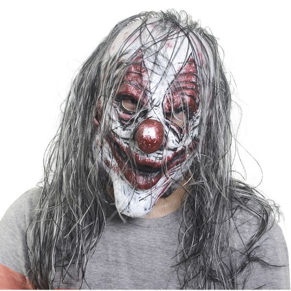 costume accessories scary clown mask halloween terror fancy dress party costume props realistic horror latex headgear long hair, Silver
costume accessories scary clown mask halloween terror fancy dress party costume props realistic horror latex headgear long hair, Silver