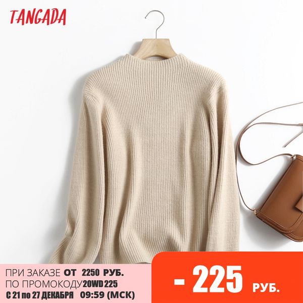 tangada women elegant woolen knitted sweater jumper 2021 winter oversize pullovers chic 6d108, Black
tangada women elegant woolen knitted sweater jumper 2021 winter oversize pullovers chic 6d108, Black