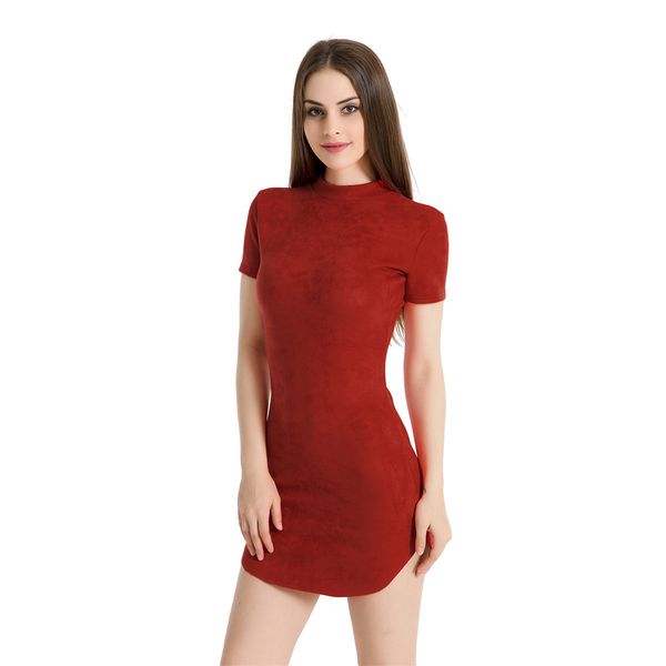 womens fashion dress4 color suede short sleeve small high collar tight dress clothing ueiv8v3cdd, Black;gray
womens fashion dress4 color suede short sleeve small high collar tight dress clothing ueiv8v3cdd, Black;gray