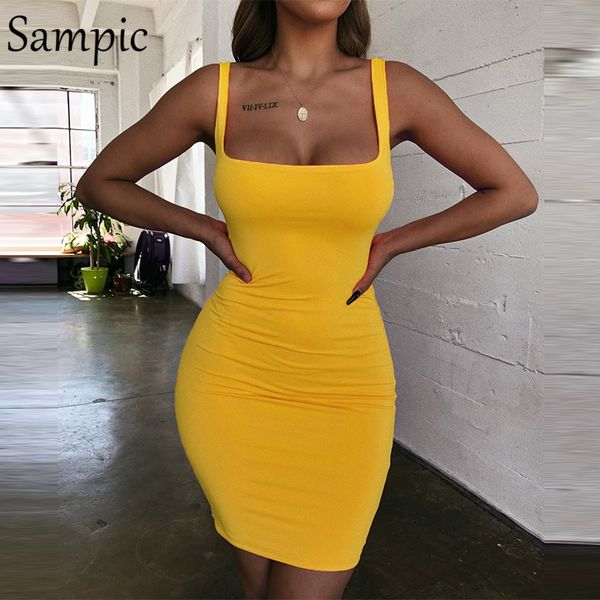 sampic casual sleeveless bodycon neon dress strap elegant club mini wrap dresses woman party night summer y200120, White;black
sampic casual sleeveless bodycon neon dress strap elegant club mini wrap dresses woman party night summer y200120, White;black
