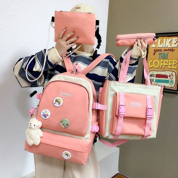 schoolbag girl cute little fresh four piece schoolbag for primary and secondary school students large capacity simple and practical oxford
schoolbag girl cute little fresh four piece schoolbag for primary and secondary school students large capacity simple and practical oxford