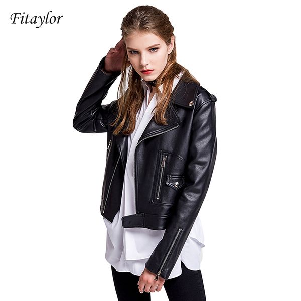 fitaylor sping female red pu leather jacket women short jackets turn down collar slim motorcycle black faux leather coat 201030
fitaylor sping female red pu leather jacket women short jackets turn down collar slim motorcycle black faux leather coat 201030