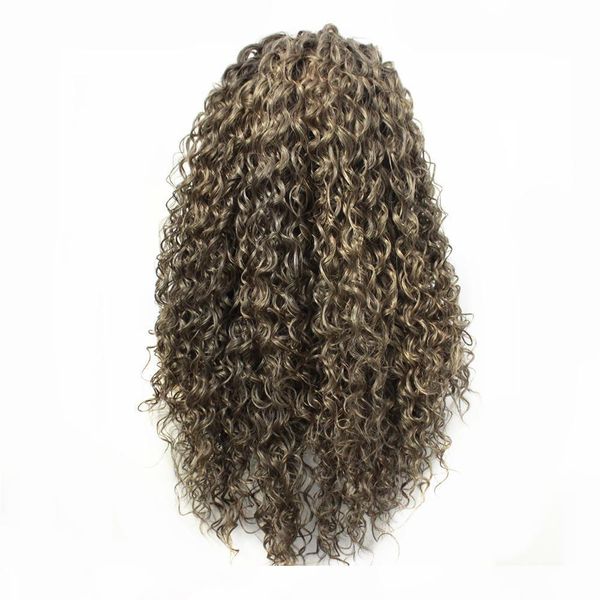 new style ash brown long kinky curly synthetic lace front wig for fashion women part high temperature fiber wigs baby hair, Black
new style ash brown long kinky curly synthetic lace front wig for fashion women part high temperature fiber wigs baby hair, Black