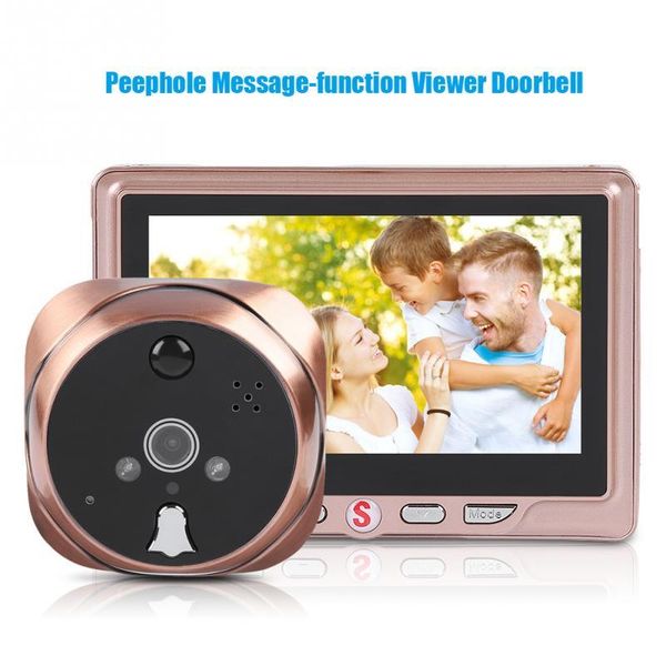 4.3inch hd lcd peephole message-функция камеры водонепроницаемый ик ночного видения дверной электронный детектор движения просмотра 720p
4.3inch hd lcd peephole message-функция камеры водонепроницаемый ик ночного видения дверной электронный детектор движения просмотра 720p