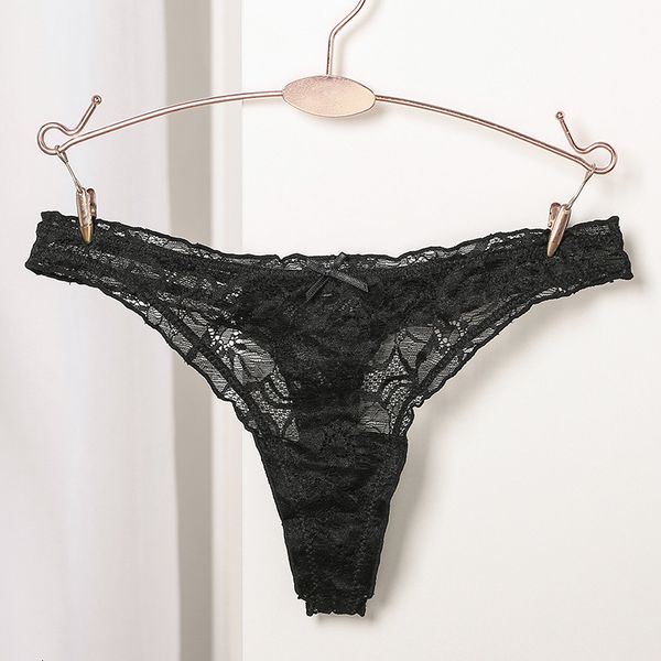 women's lace underwear t-pants t6281, Black;pink
