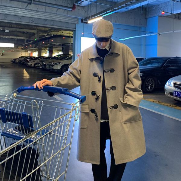 men's wool & blends woolen winter coat korean style plus size outdoor double breasted loose ropa hombre invierno fashion casual bd50wb, Black
men's wool & blends woolen winter coat korean style plus size outdoor double breasted loose ropa hombre invierno fashion casual bd50wb, Black