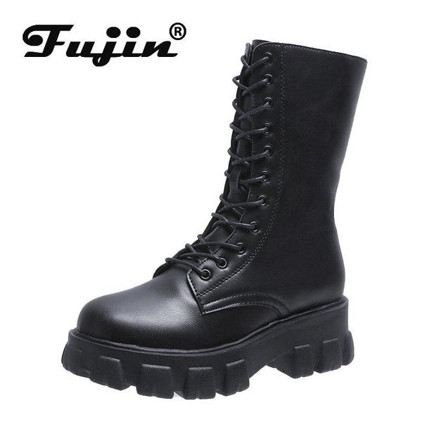 boots fujin women's 2021 ankle autumn short fashion spring breathable round toe lace platform flat bottom single, Black
boots fujin women's 2021 ankle autumn short fashion spring breathable round toe lace platform flat bottom single, Black