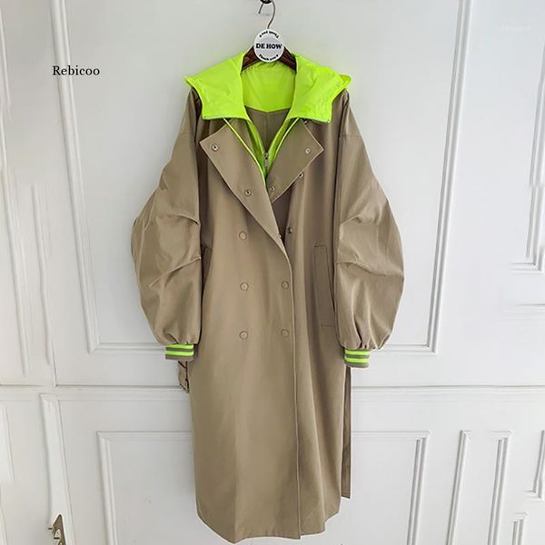 women new hooded trench coat korean plus size khaki long coat for women trenchcoat overcoat fall winter clothes1, Black
women new hooded trench coat korean plus size khaki long coat for women trenchcoat overcoat fall winter clothes1, Black
