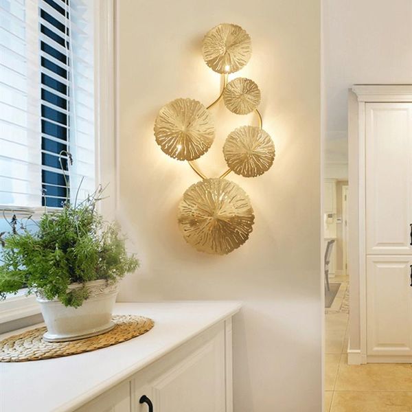 nordic luxury all copper wall lamp lotus leaf creative living room aisle background bedroom indoor led lighting decor
nordic luxury all copper wall lamp lotus leaf creative living room aisle background bedroom indoor led lighting decor